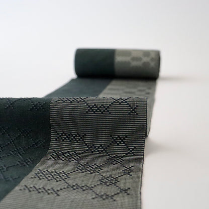 正絹四寸帯「首里花織 - dk.g」手仕事アヰ