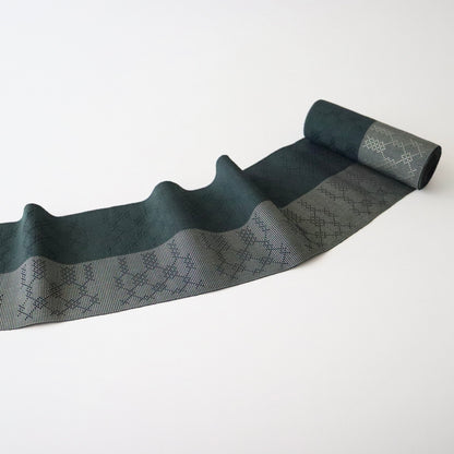 正絹四寸帯「首里花織 - dk.g」手仕事アヰ