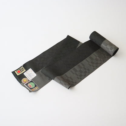 正絹四寸帯「首里花織 - dk.b」手仕事アヰ