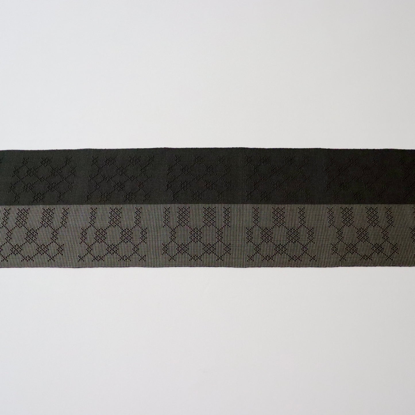 正絹四寸帯「首里花織 - dk.b」手仕事アヰ