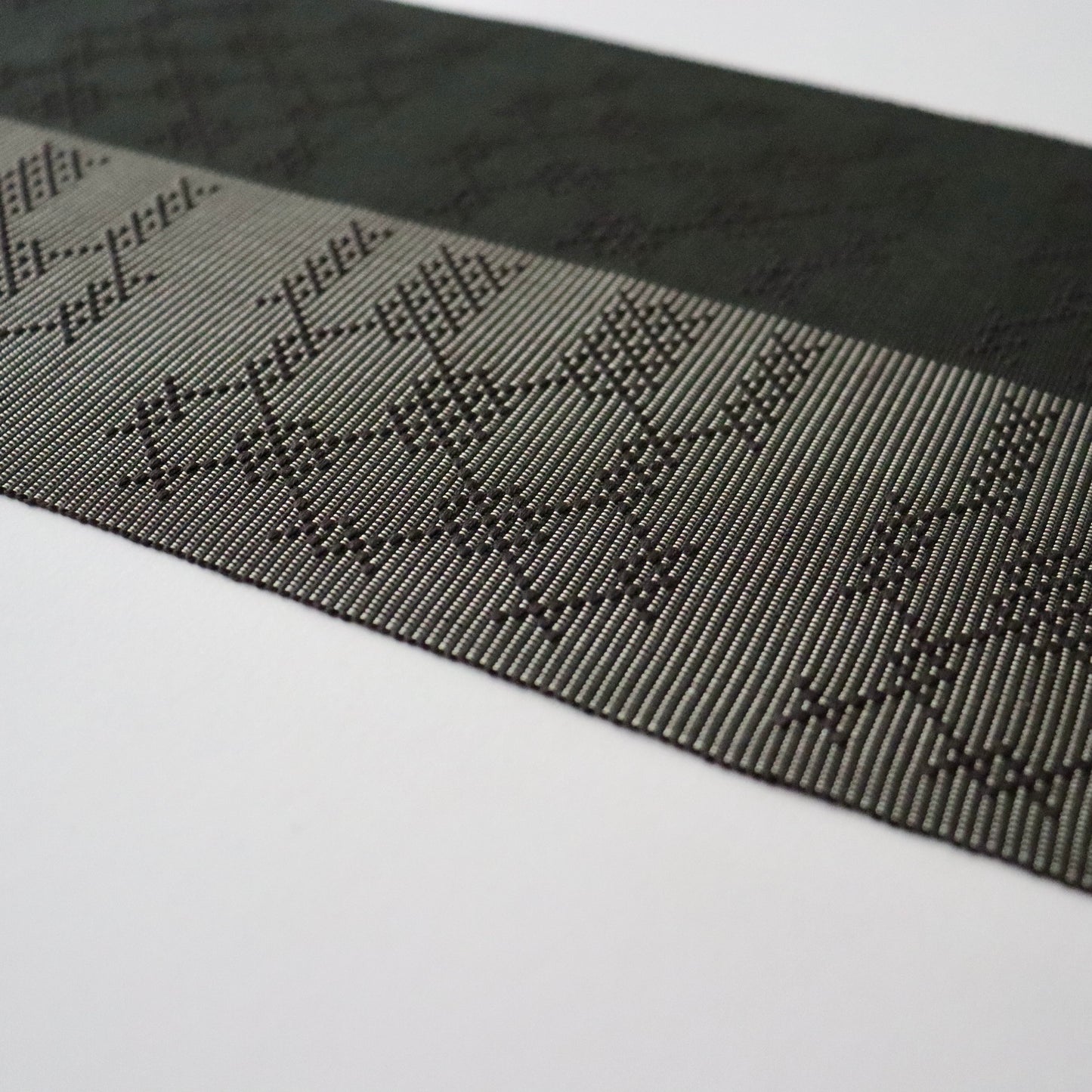 正絹四寸帯「首里花織 - dk.b」手仕事アヰ