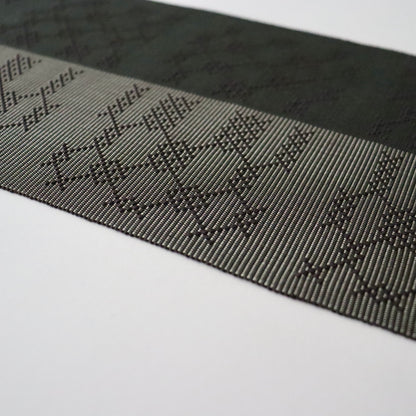 正絹四寸帯「首里花織 - dk.b」手仕事アヰ