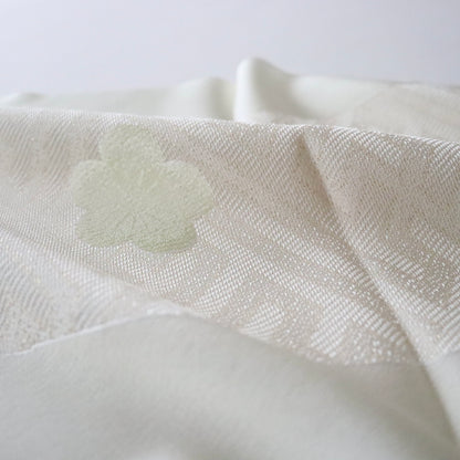 帯揚げ「縮緬縫取紗綾形手挿友禅 梅 - lt.g」和小物さくら