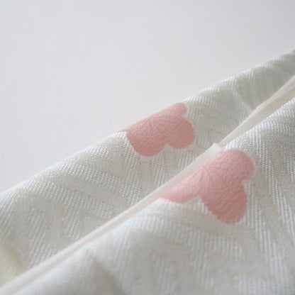 帯揚げ「縮緬縫取紗綾形手挿友禅 梅 - lt.p」和小物さくら