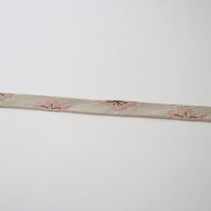 帯締め「手組み桜- wht.lt p」　和小物さくら