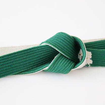 帯締め「手組み椿- wht.grn」　和小物さくら