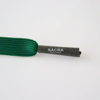 帯締め「手組み椿- wht.grn」　和小物さくら