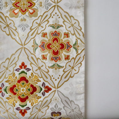 袋帯「吉兆綾錦 - 菱繋ぎ華文」絲屋善創