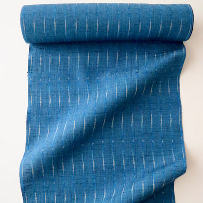 特撰 結城ちぢみ「経模様/紺瑠璃」はたおり娘 - 奥順