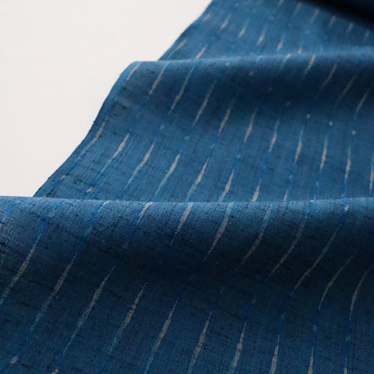 特撰 結城ちぢみ「経模様/紺瑠璃」はたおり娘 - 奥順