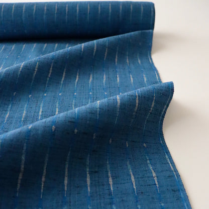 特撰 結城ちぢみ「経模様/紺瑠璃」はたおり娘 - 奥順