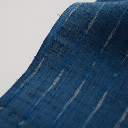 特撰 結城ちぢみ「経模様/紺瑠璃」はたおり娘 - 奥順