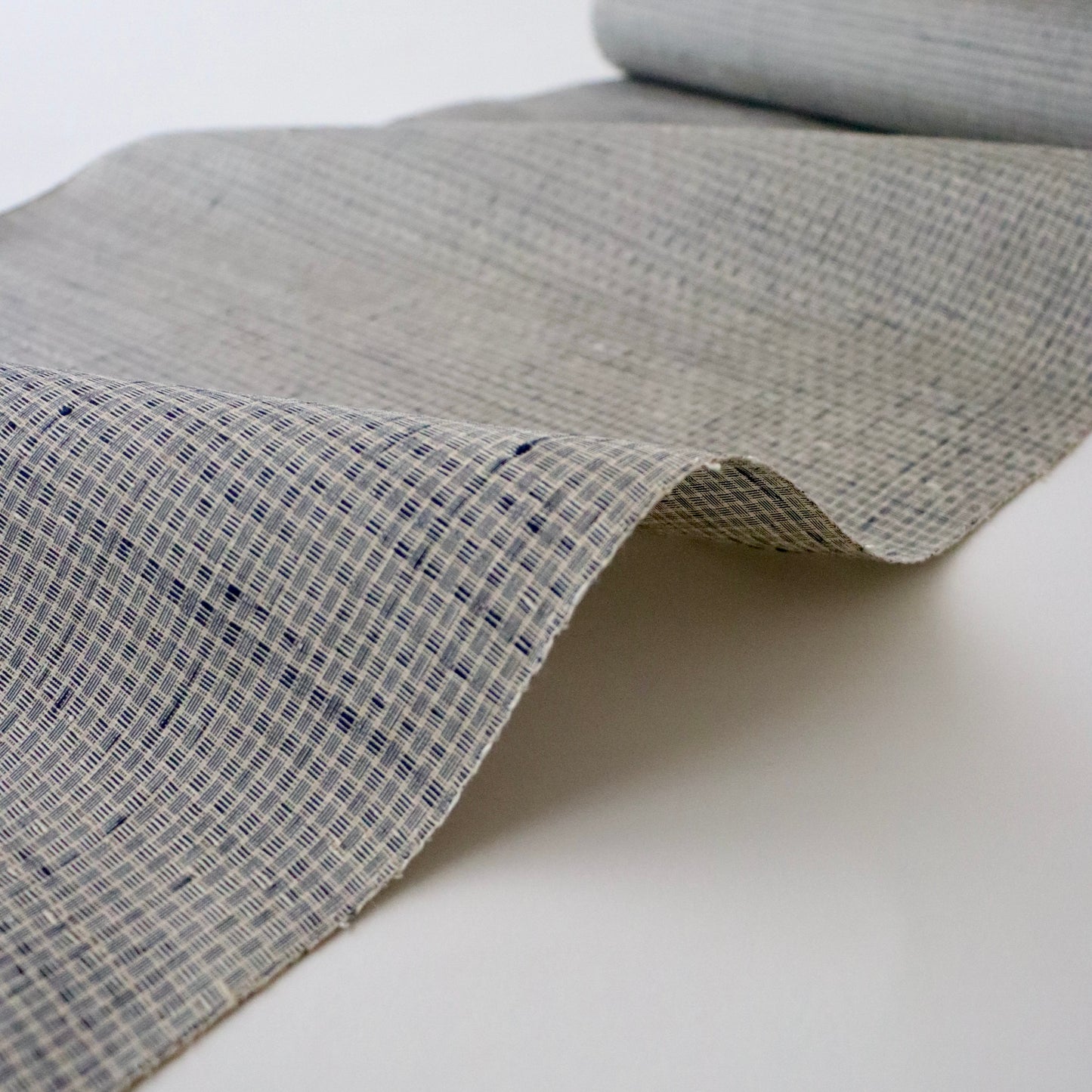 小千谷紬「小田島格子/百入茶」おだきん - 小田島克明