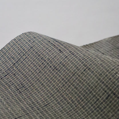 小千谷紬「小田島格子/百入茶」おだきん - 小田島克明