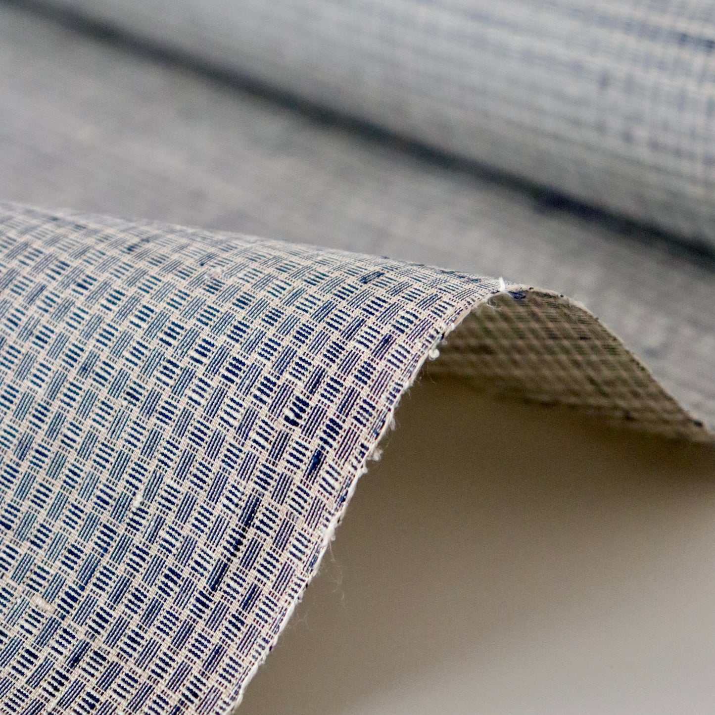 小千谷紬「小田島格子/百入茶」おだきん - 小田島克明