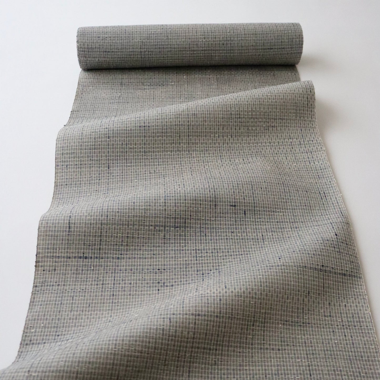 小千谷紬「小田島格子/百入茶」おだきん - 小田島克明