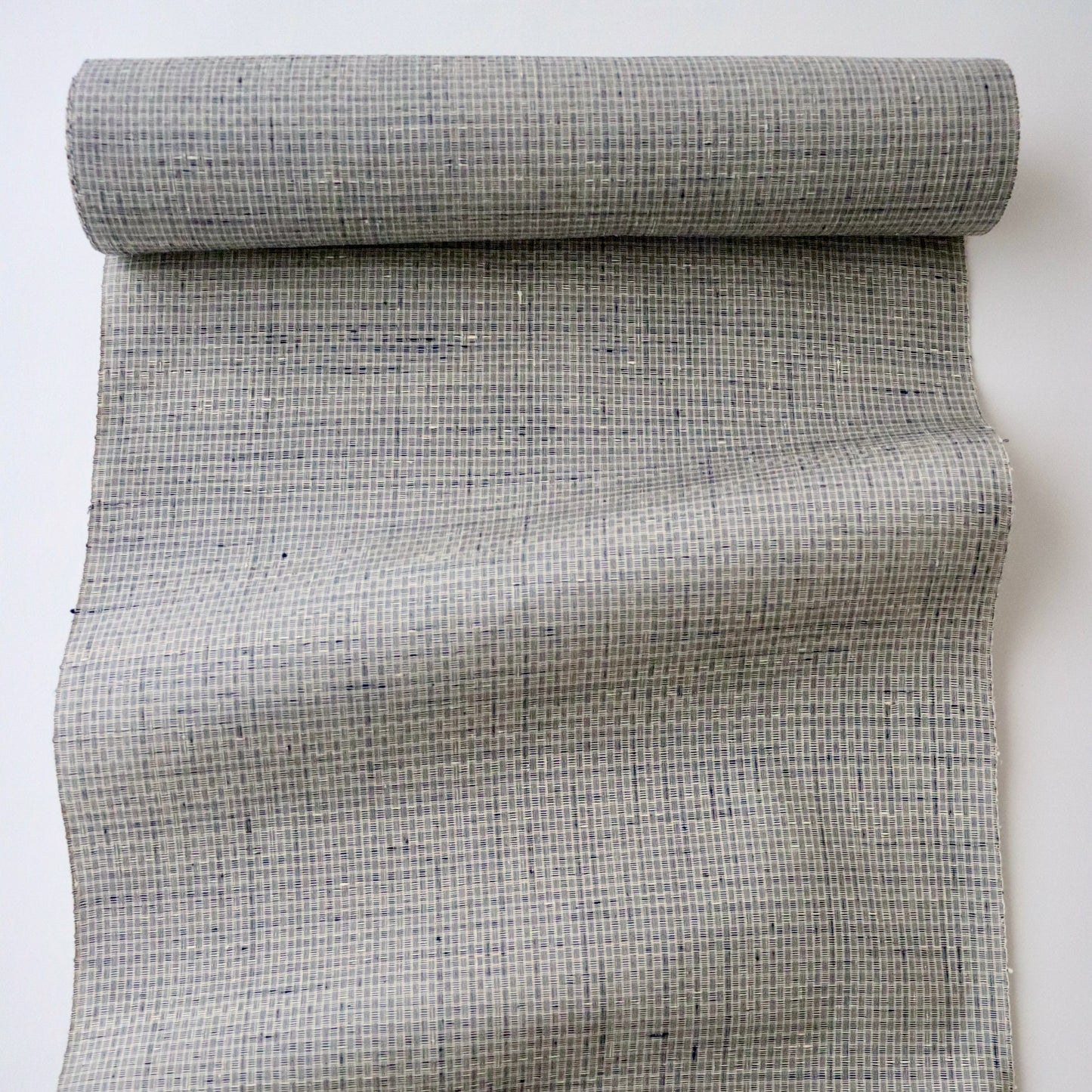 小千谷紬「小田島格子/百入茶」おだきん - 小田島克明