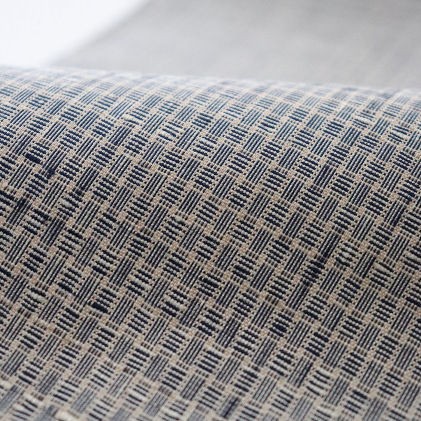 小千谷紬「小田島格子/百入茶」おだきん - 小田島克明