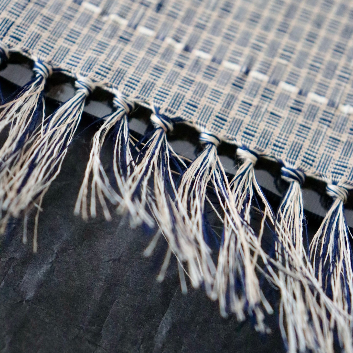 小千谷紬「小田島格子/百入茶」おだきん - 小田島克明