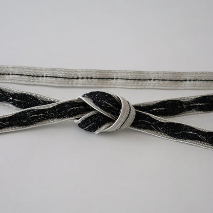 帯締め「高麗浮木の葉- slv blk」和小物さくら