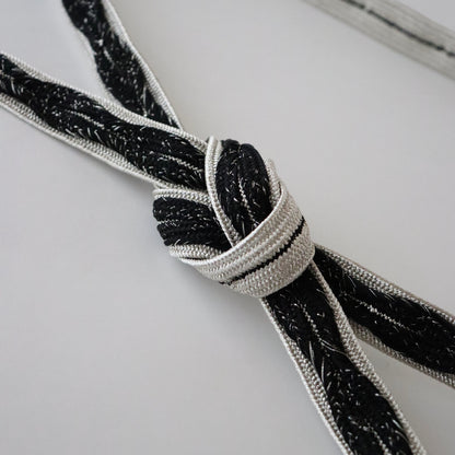 帯締め「高麗浮木の葉- slv blk」和小物さくら