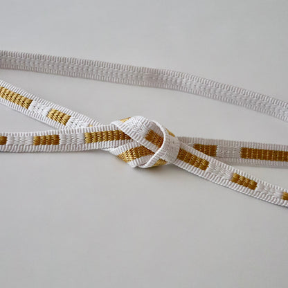 帯締め「三段綾竹組 - 君ヶ袖 wht」大原商店