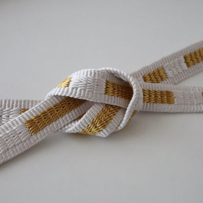 帯締め「三段綾竹組 - 君ヶ袖 wht」大原商店