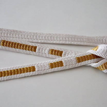 帯締め「三段綾竹組 - 君ヶ袖 wht」大原商店