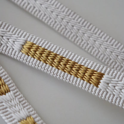 帯締め「三段綾竹組 - 君ヶ袖 wht」大原商店