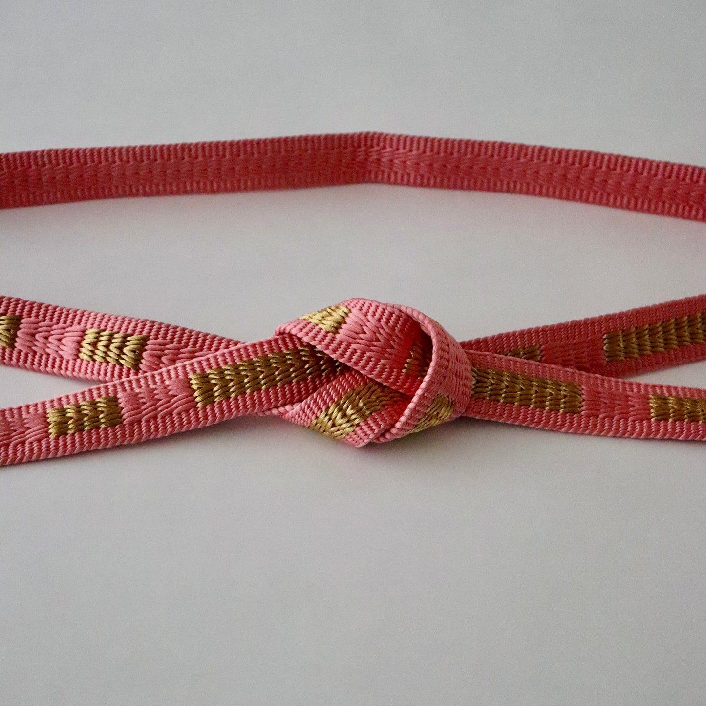 帯締め「三段綾竹組 - 君ヶ袖 pnk」大原商店