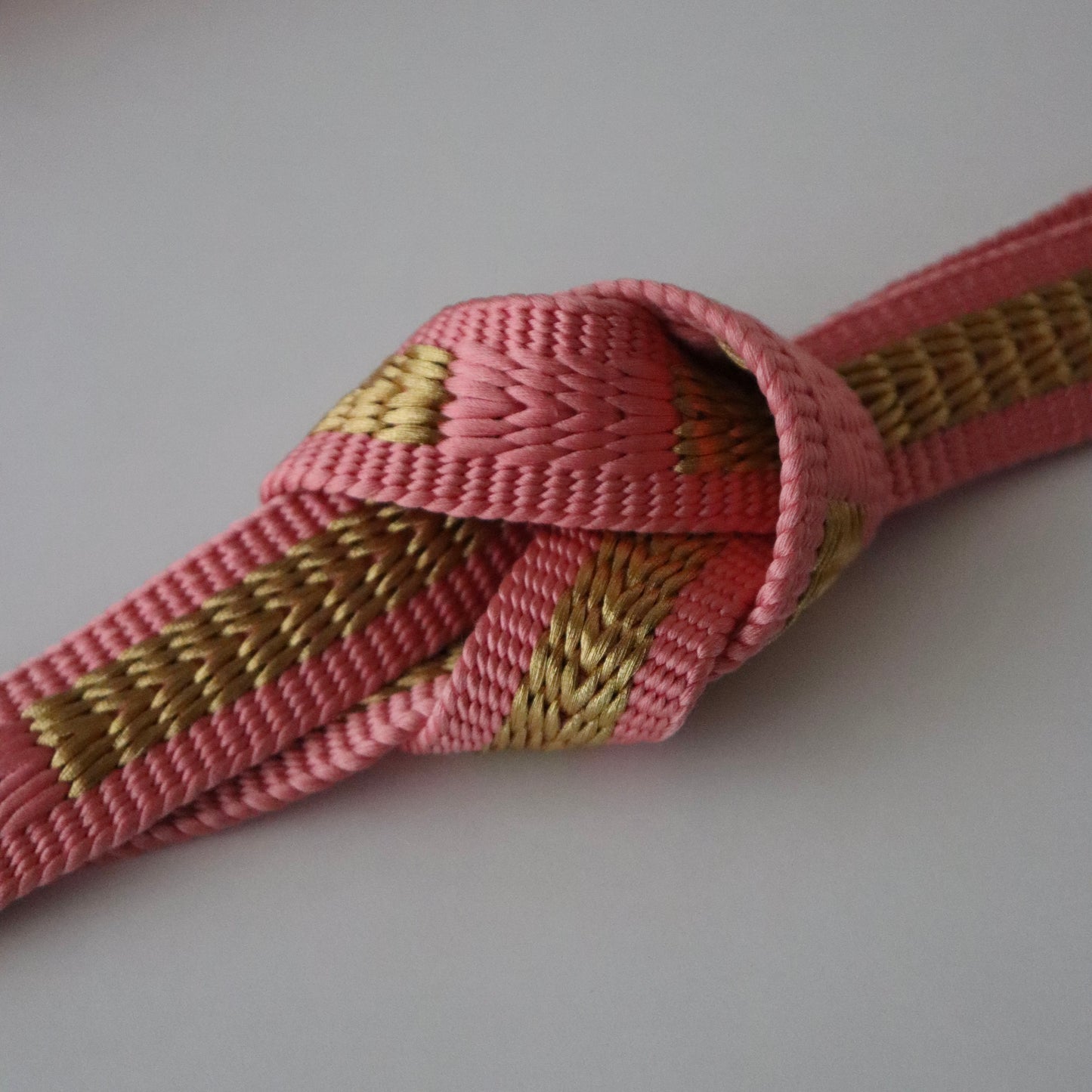 帯締め「三段綾竹組 - 君ヶ袖 pnk」大原商店