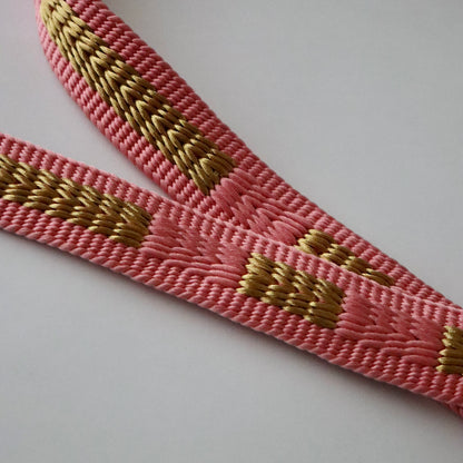 帯締め「三段綾竹組 - 君ヶ袖 pnk」大原商店