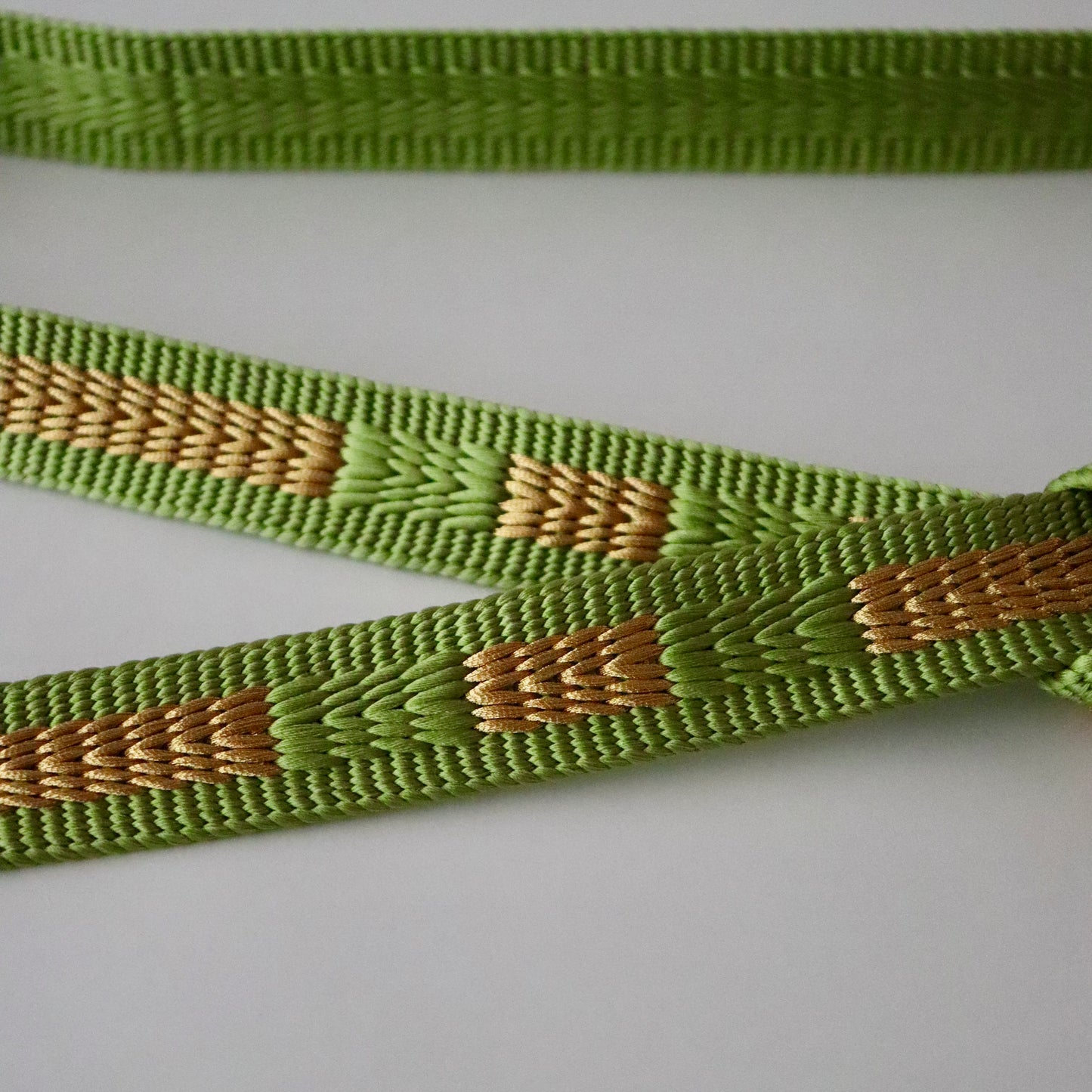 帯締め「三段綾竹組 - 君ヶ袖 lt grn」大原商店