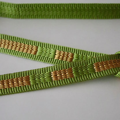 帯締め「三段綾竹組 - 君ヶ袖 lt grn」大原商店