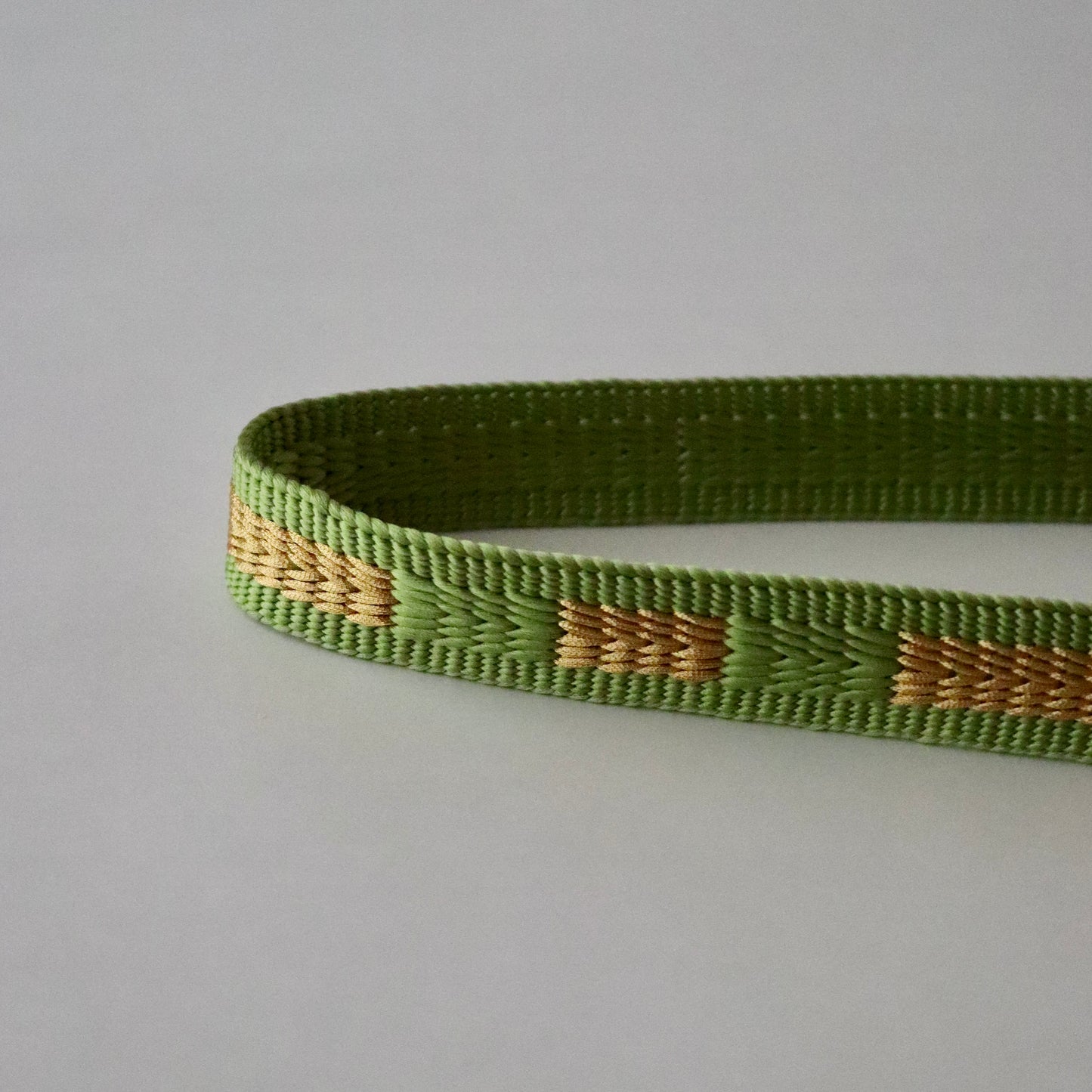 帯締め「三段綾竹組 - 君ヶ袖 lt grn」大原商店