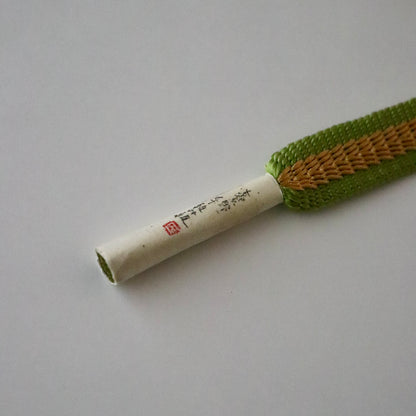 帯締め「三段綾竹組 - 君ヶ袖 lt grn」大原商店