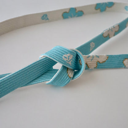 帯締め「高麗組 - 桜に花びら lt blu」大原商店