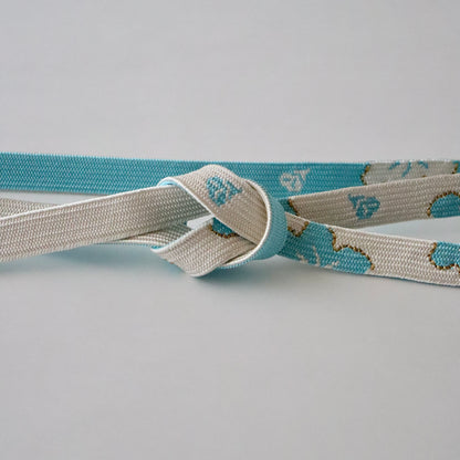 帯締め「高麗組 - 桜に花びら lt blu」大原商店