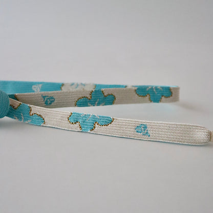 帯締め「高麗組 - 桜に花びら lt blu」大原商店