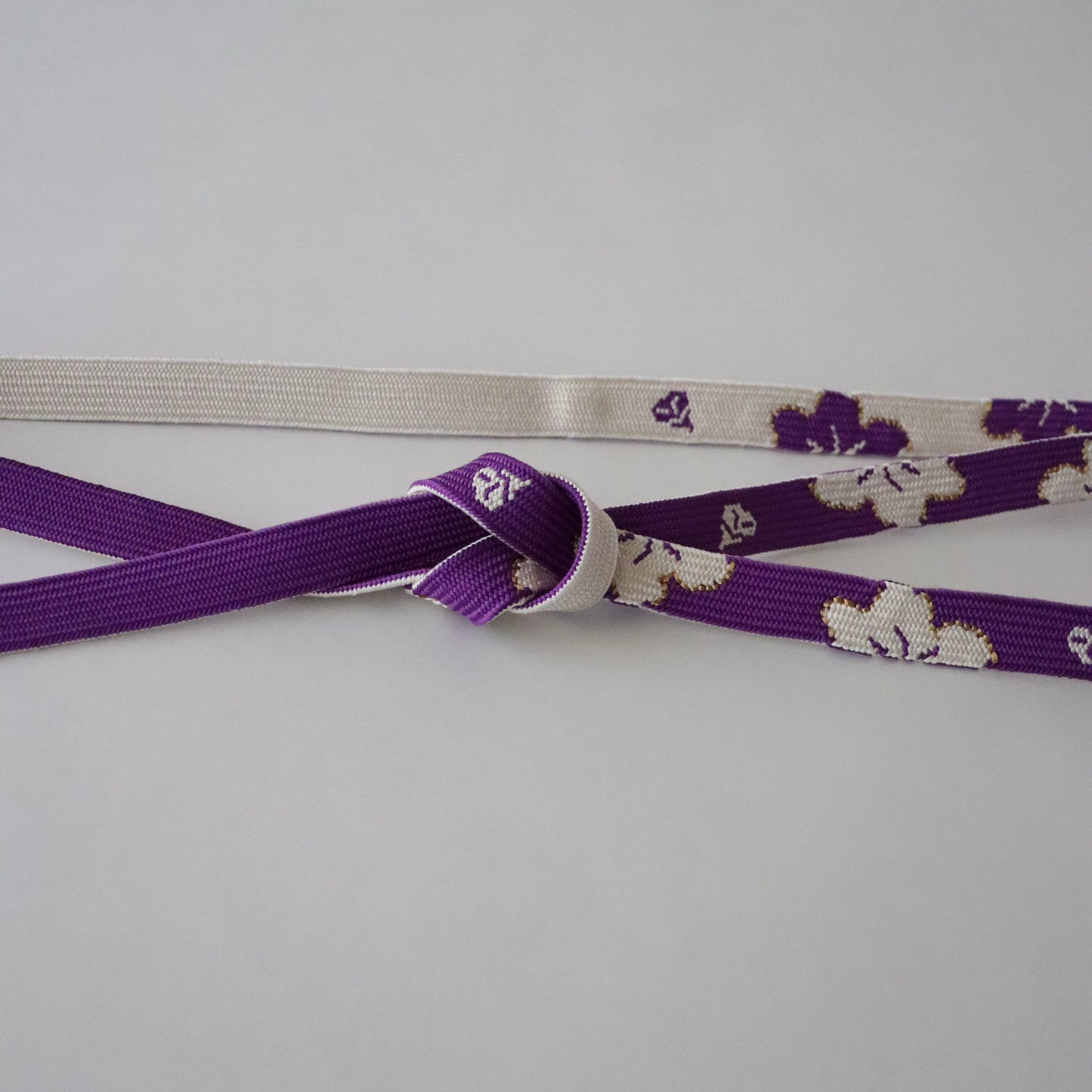 帯締め「高麗組 - 桜に花びら purp」大原商店