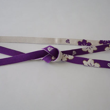 帯締め「高麗組 - 桜に花びら purp」大原商店
