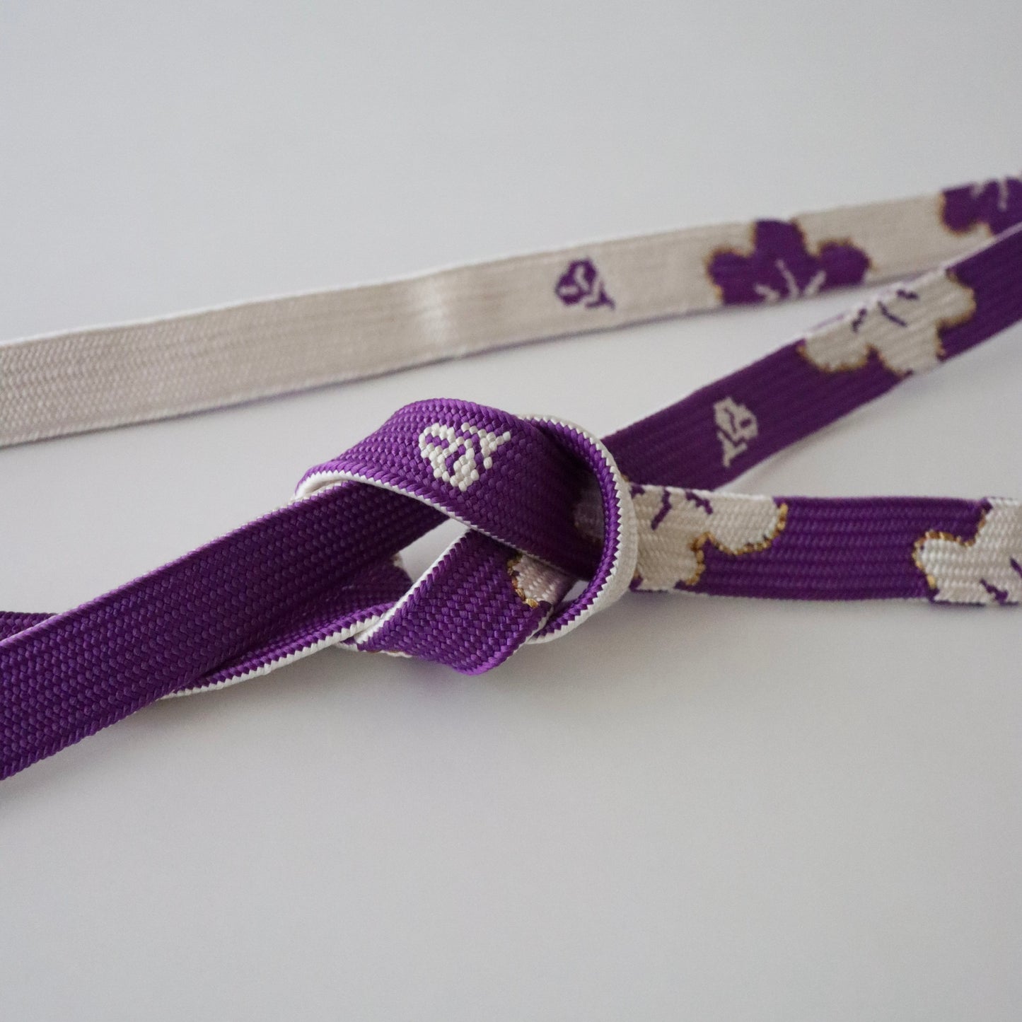 帯締め「高麗組 - 桜に花びら purp」大原商店