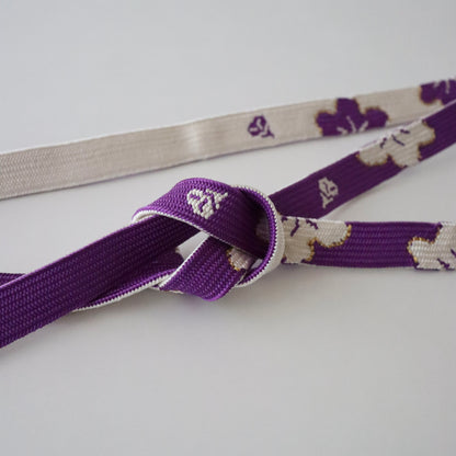 帯締め「高麗組 - 桜に花びら purp」大原商店