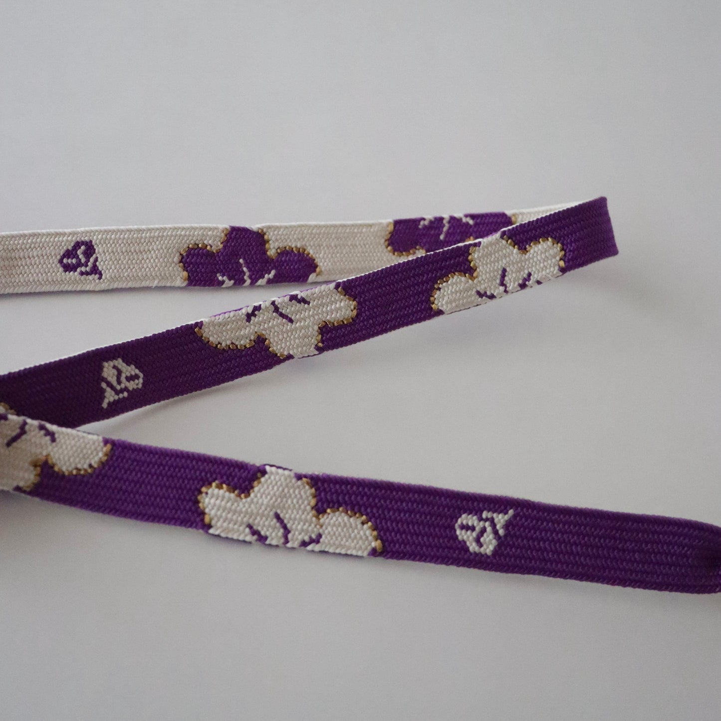 帯締め「高麗組 - 桜に花びら purp」大原商店