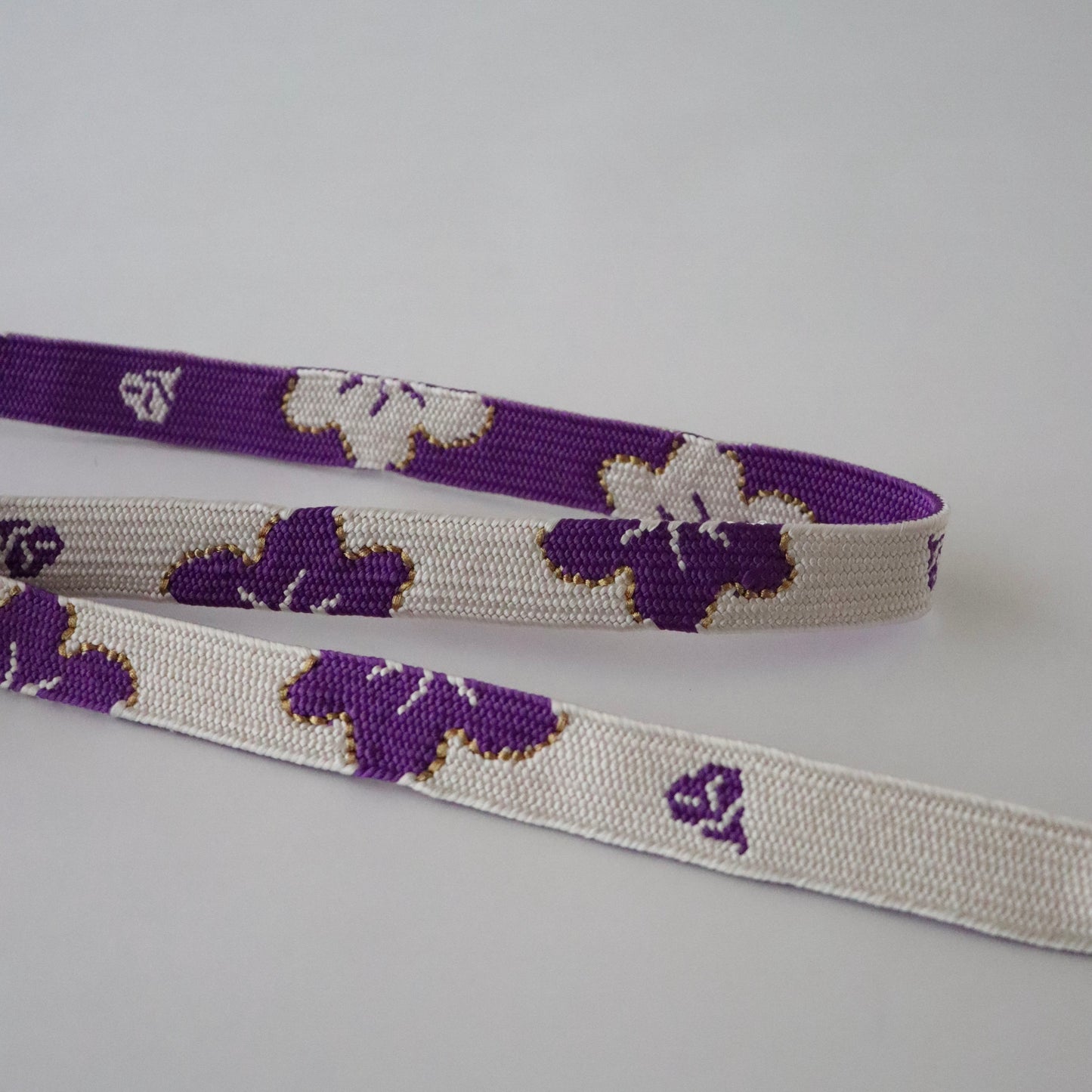 帯締め「高麗組 - 桜に花びら purp」大原商店