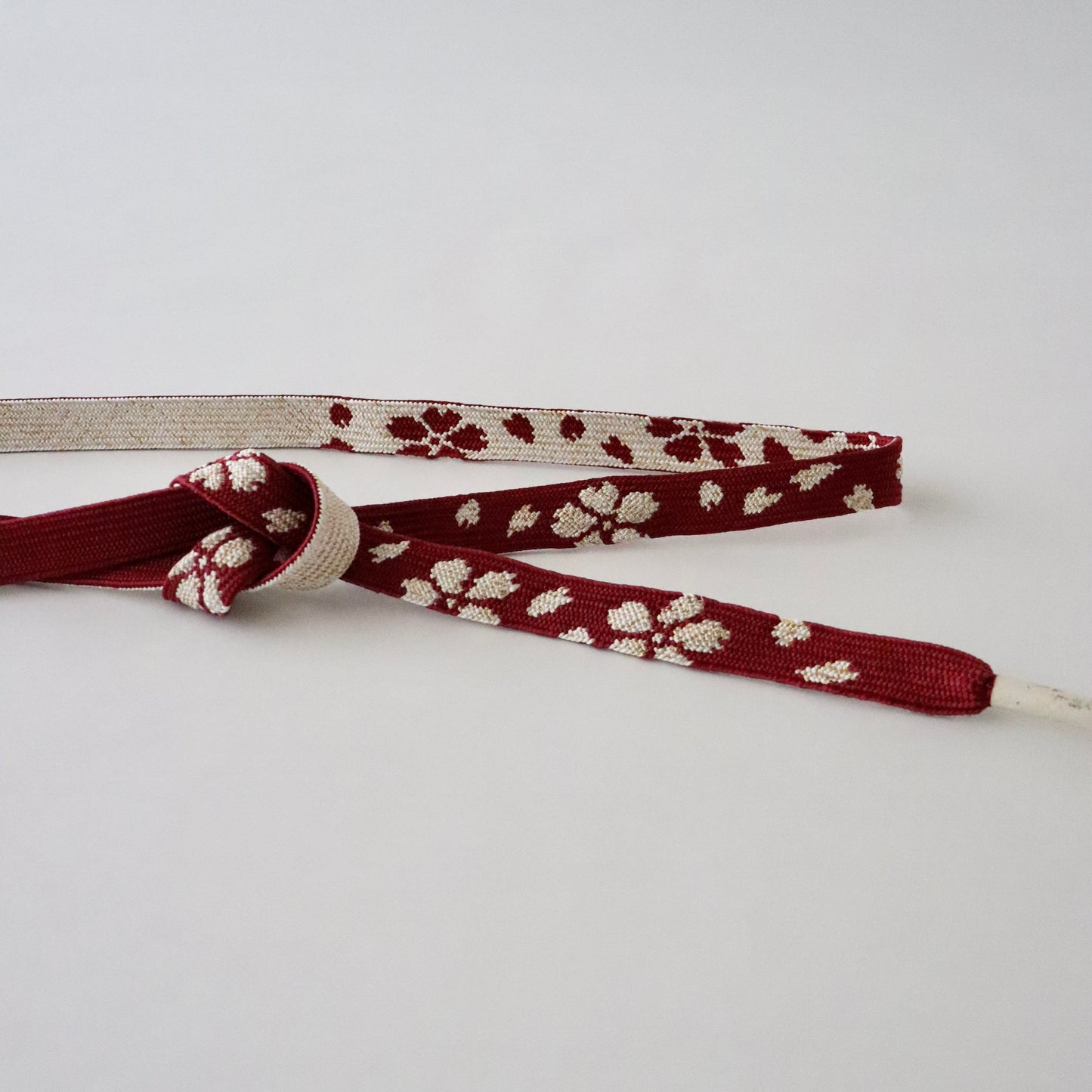 帯締め「高麗組 - 桜尽くし wine」大原商店