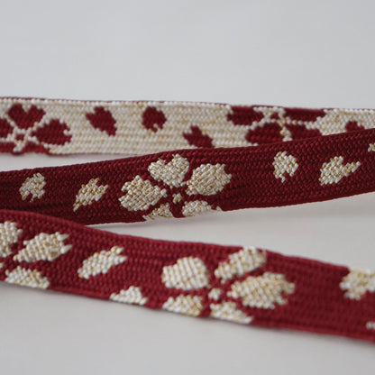 帯締め「高麗組 - 桜尽くし wine」大原商店