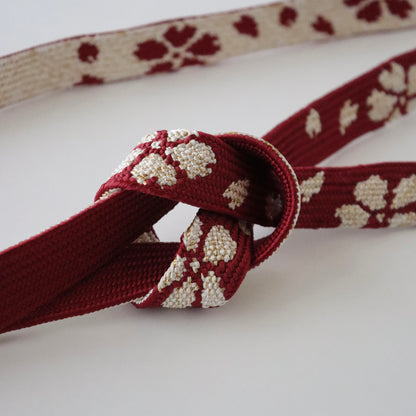 帯締め「高麗組 - 桜尽くし wine」大原商店