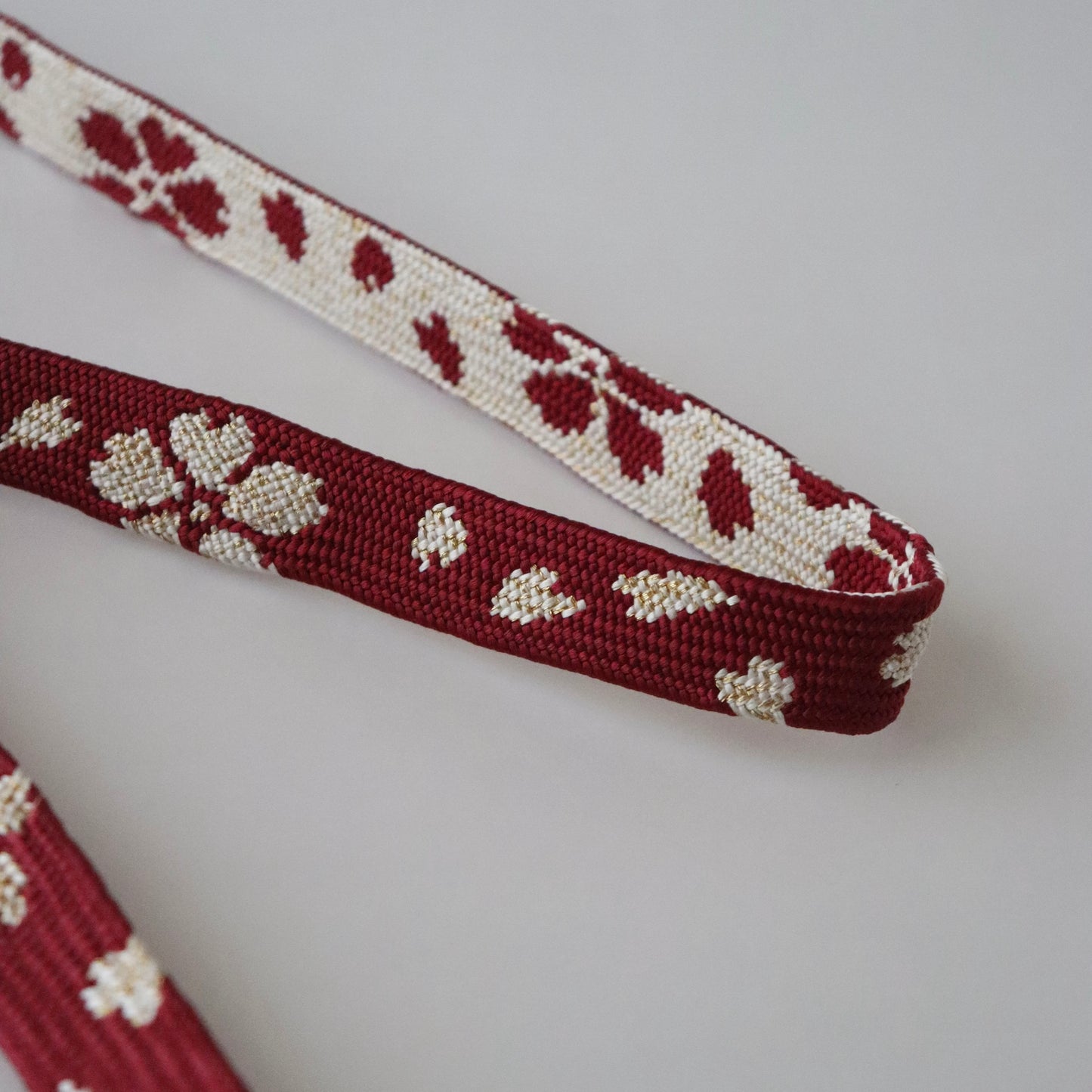 帯締め「高麗組 - 桜尽くし wine」大原商店