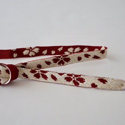 帯締め「高麗組 - 桜尽くし wine」大原商店